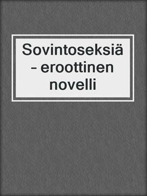 cover image of Sovintoseksiä – eroottinen novelli